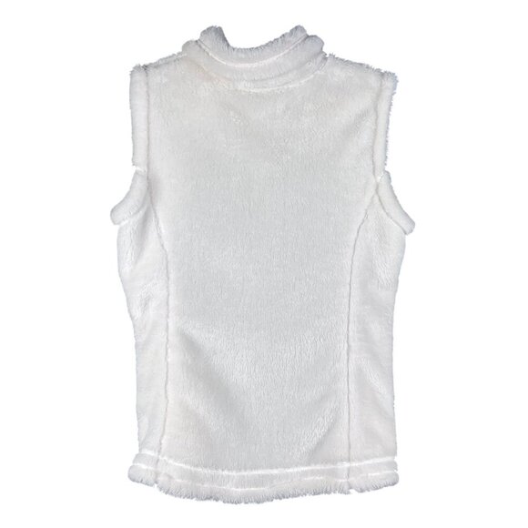Free Country NWT Womens M Cream Alpine Butter Pile Fleece Zip Pockets Teddy Vest - Picture 3 of 16